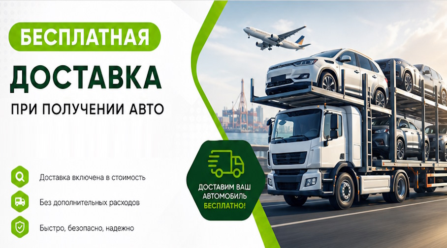 Акция! Бесплатная доставка по Электростали при получении авто